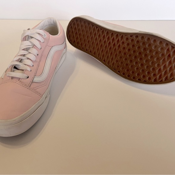 Pink Leather Old Skool Vans - Picture 7 of 7